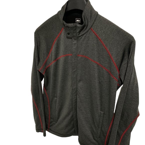 REI Sweatshirt Mens Grey Size Large Lightweight Full Zip Outdoors - Picture 2 of 6